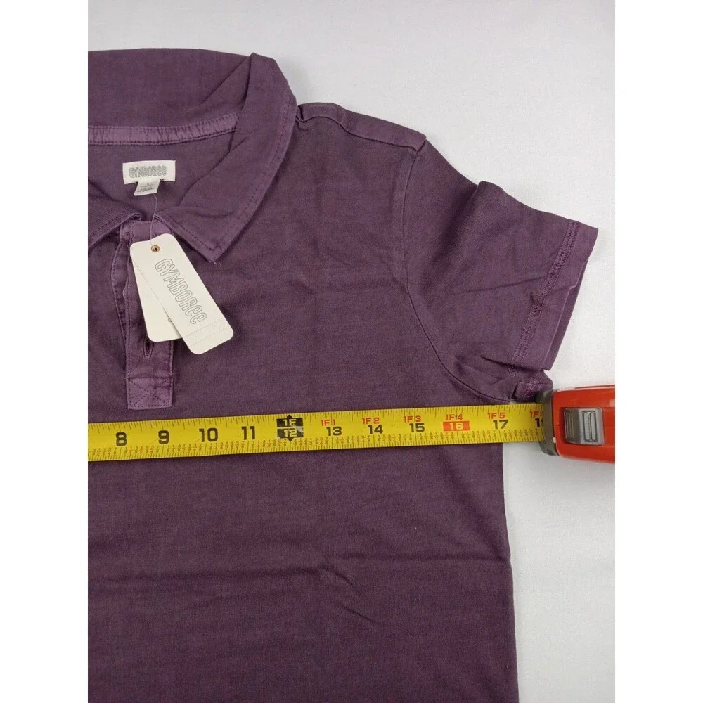 NWT Gymboree Boys Polo Shirt Size L 10-12 Purple Plum Short Sleeve Jumper